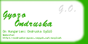 gyozo ondruska business card