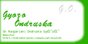 gyozo ondruska business card